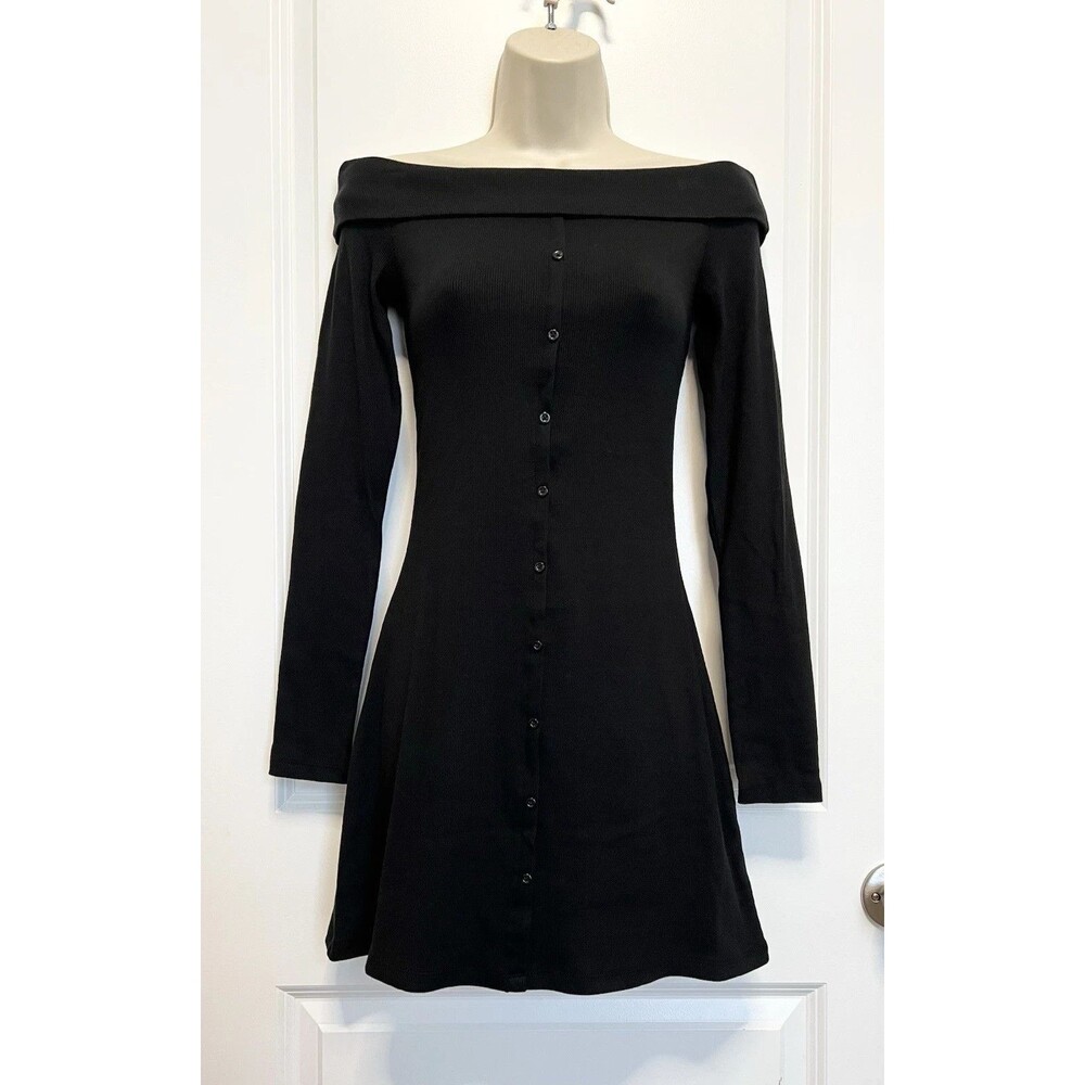 Wild  Fable Women’s Black Off  The Shoulder Dress Size XXS NWT
